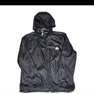 Adidas Lightweight Windbreaker Jacket, Womens size XL, Black, Rain Jacket